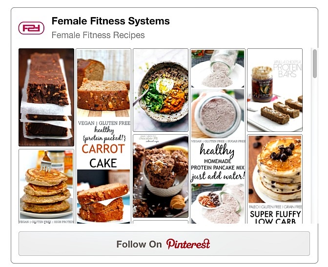 Female Fitness Recipe Board