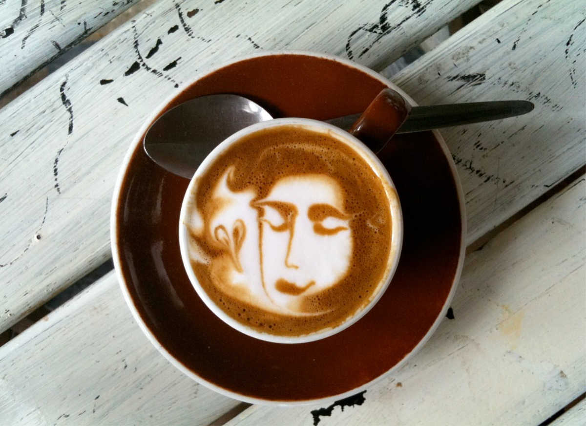 coffee cup with artwork